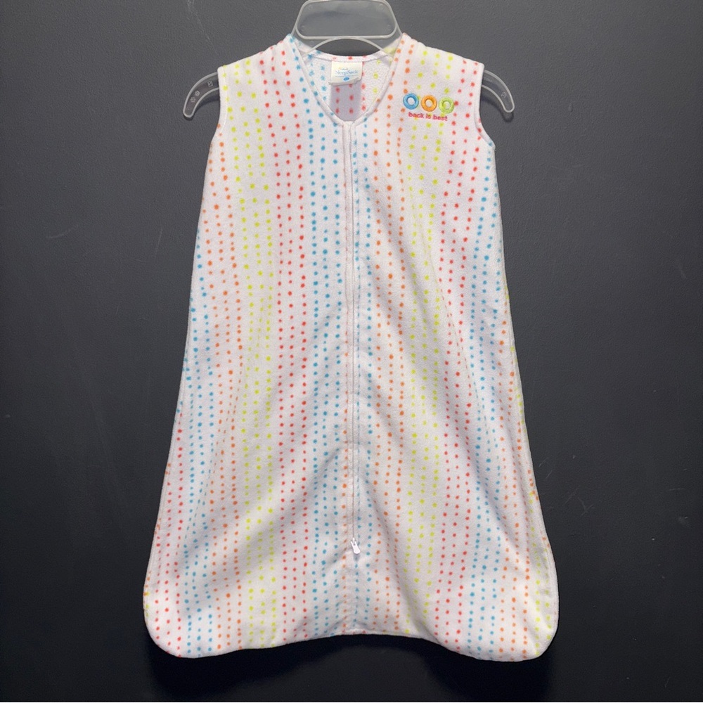 Halo Multicolor Dot  Sleep Sack Wearable Blanket Medium 6-12m Fleece